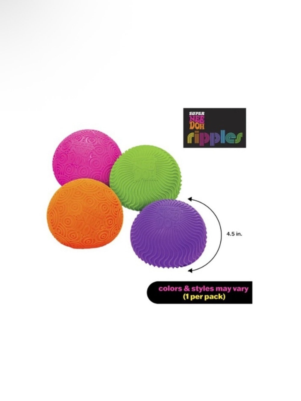 Rare Super NeeDoh Ripples XL Giant Sensory Squishy Fidget Ball Purple NIB - Picture 12 of 12